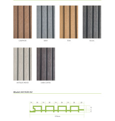 Grille-Patterned WPC Wall Panel