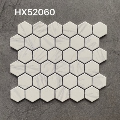 Carrara White Honeycomb Mosaic Tile