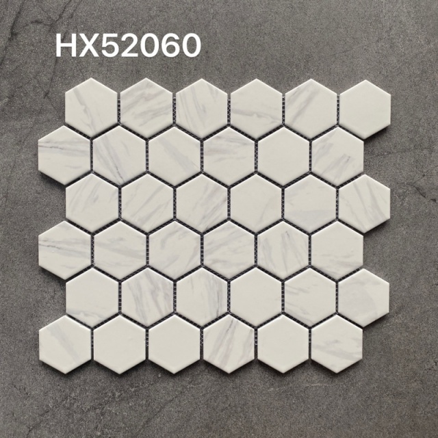 Carrara White Honeycomb Mosaic Tile