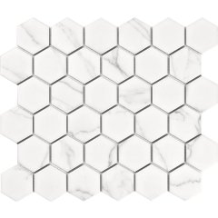Carrara White Honeycomb Mosaic Tile