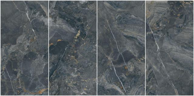 Blue-Gray Stone-Patterned Rustic Tile