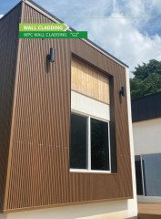 Grille-Patterned WPC Wall Panel