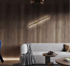 Ultra-Thin Brown Wood-Grain Flexible Soft Stone Wall Panel