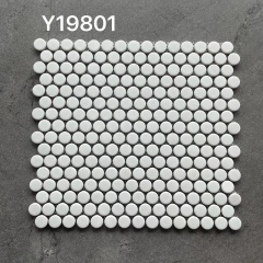 White Penny Round Mosaic Tile