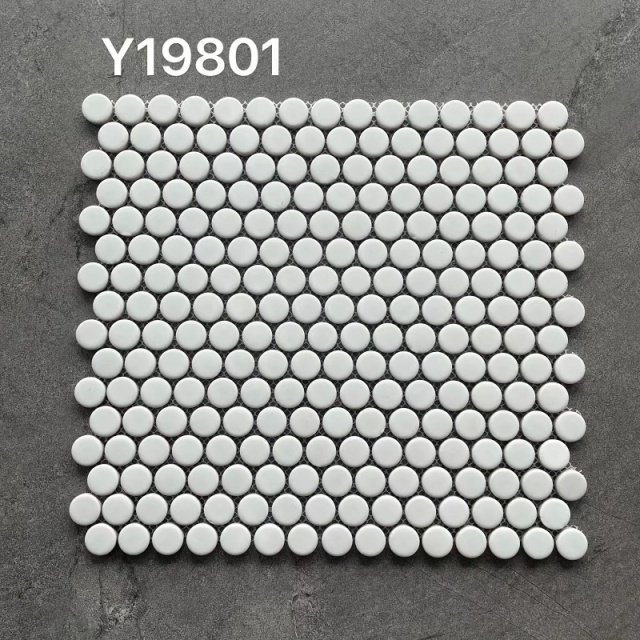 White Penny Round Mosaic Tile