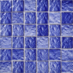 Royal blue Water Ripple Swimming Pool Mosaic Tile