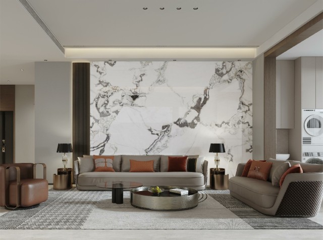 Fendi White Glossy Sintered Stone