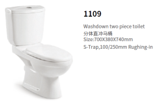 1109 Washdown Two-Piece Toilet