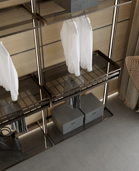 Column-Type Aluminum Wardrobe