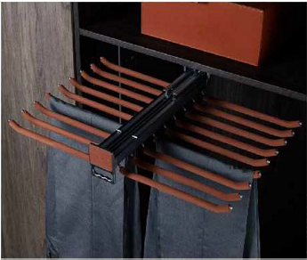 Coffee-Colored Closet Storage System