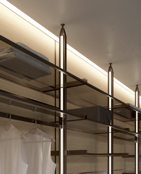 Column-Type Aluminum Wardrobe