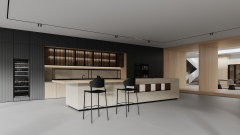 Modern Dark Gray Aluminum Cabinets