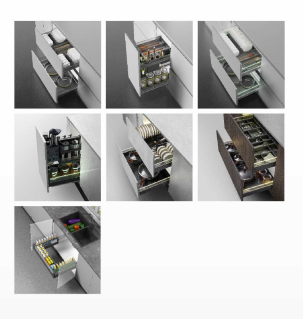 Glass Pull-Out Cabinets Storage Accessories