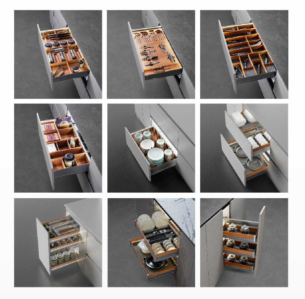 Aluminum-Wood Cabinet Storage Series