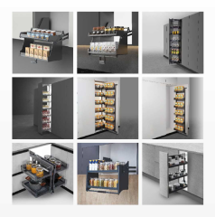 Glass Pull-Out Cabinets Storage Accessories