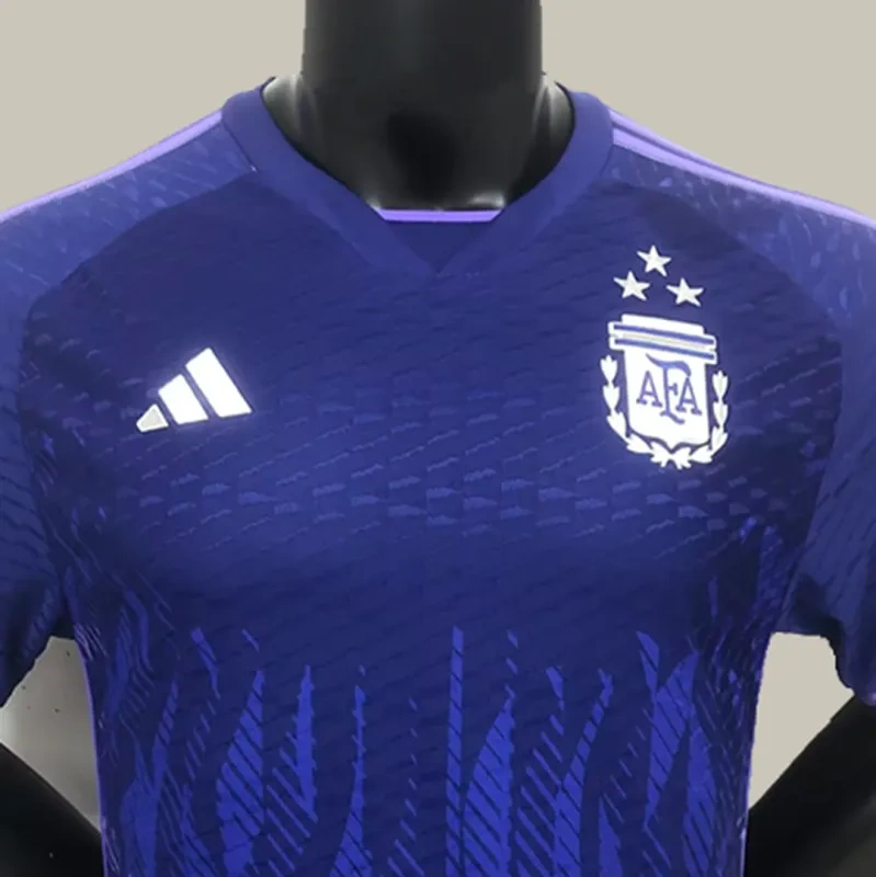 2022 Argentina World Cup Champion Edition 3 stars Away Jersey Player Version