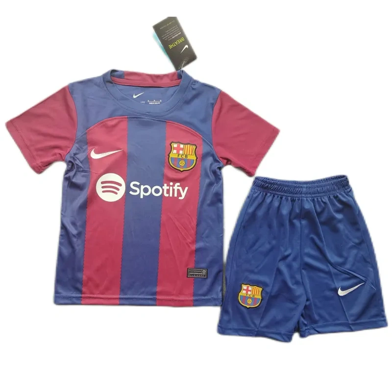 2023/24 Kids Barcelona Home Jersey Kit