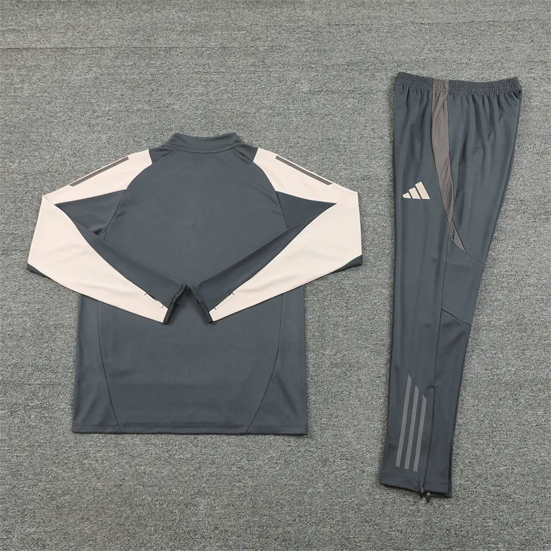 Real Madrid Zipper Sweatshirt Kit(Top+Pants) 2024-25
