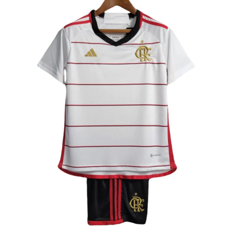 Kids CR Flamengo 2023/24 Away Jersey Kit