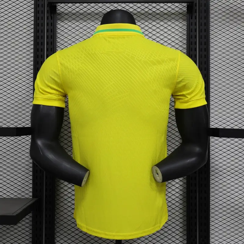 Brazil Men's 2024 Slim Fit POLO Shirt - Yellow