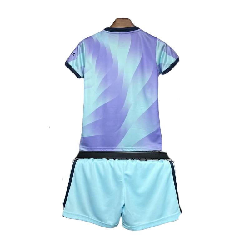 24-25 Arsenal Third Away Soccer Kids Kit Jersey+Shorts