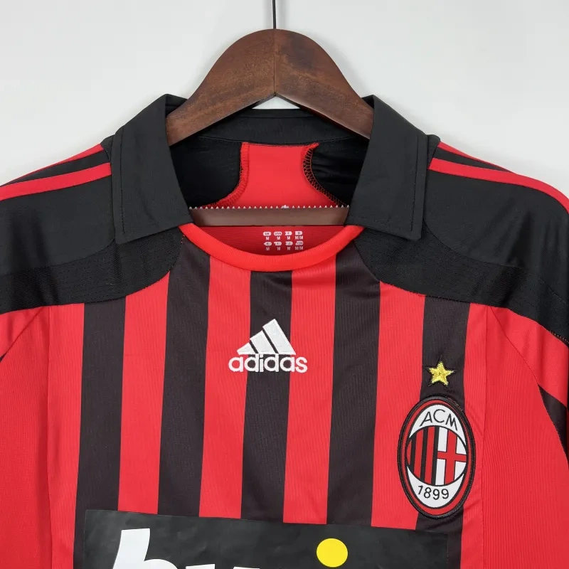 2007/08 AC Milan Retro Jersey Home Long Sleeve