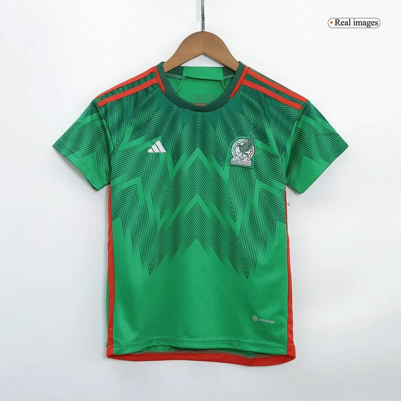 Mexico Kids World Cup 2022 Jersey Home Kit (Jersey+Short)