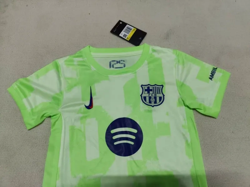 2024-25 Kids Barcelona Third Kit(Jersey+Short) Without Spofity Text