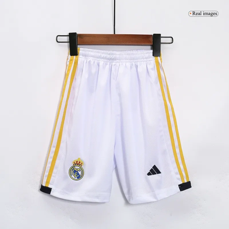 2023/24 Kids Real Madrid Home Whole Kit(Jersey+Shorts+Socks)