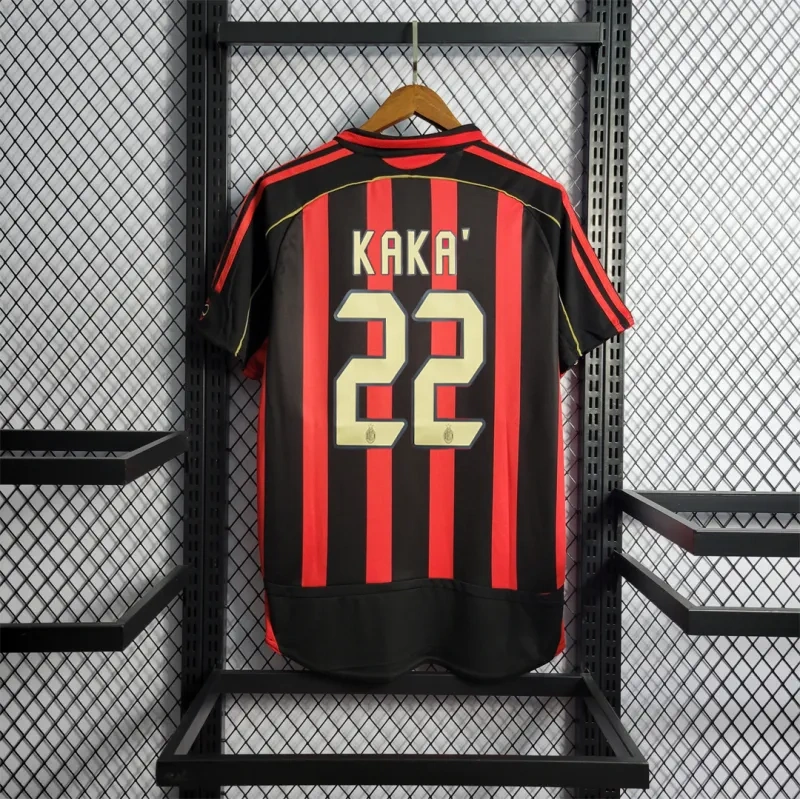 2006/07 AC Milan Ronaldo #99 Maldini #3 Kakà #22 Retro Jersey Home Replica