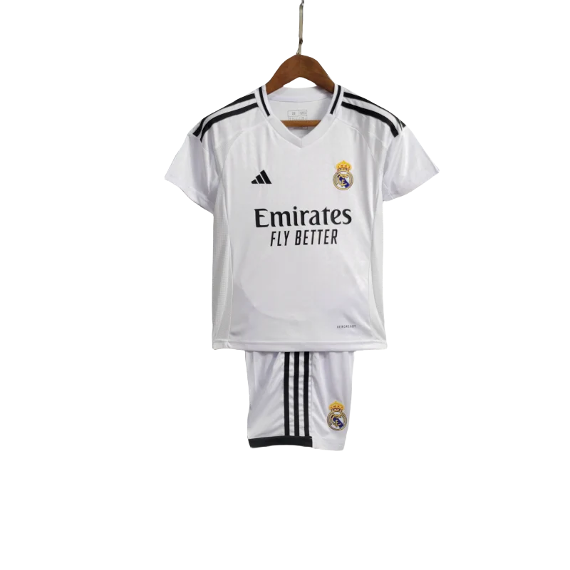 24-25 Real Madrid Home Kids Kit Jersey+Shorts