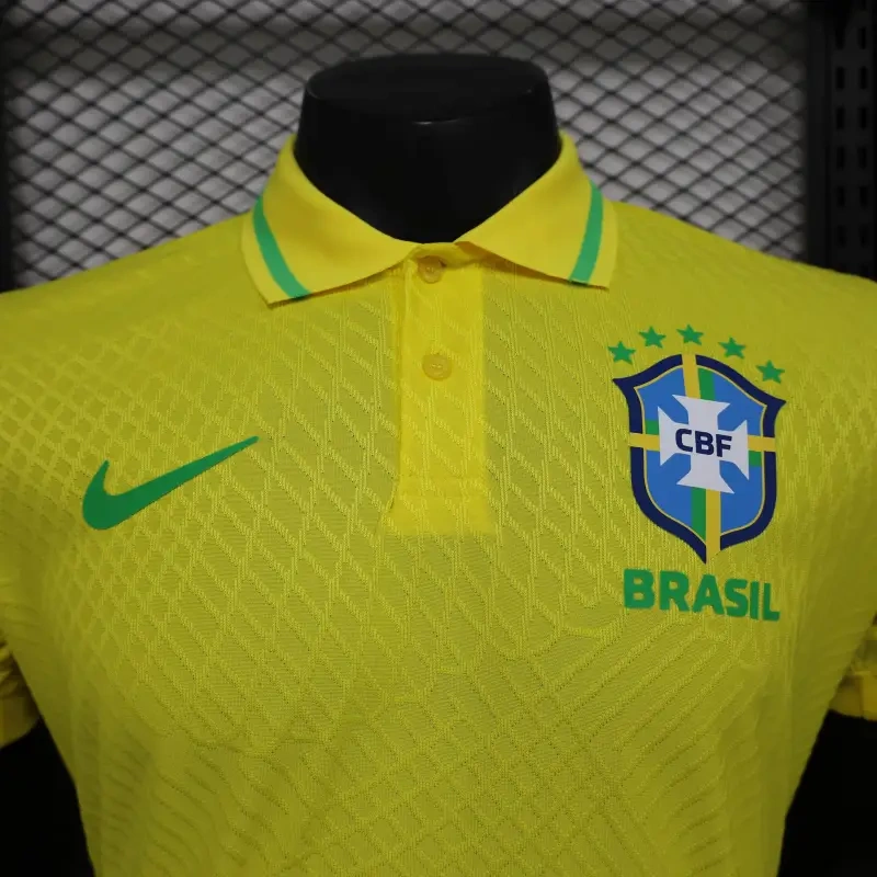Brazil Men's 2024 Slim Fit POLO Shirt - Yellow