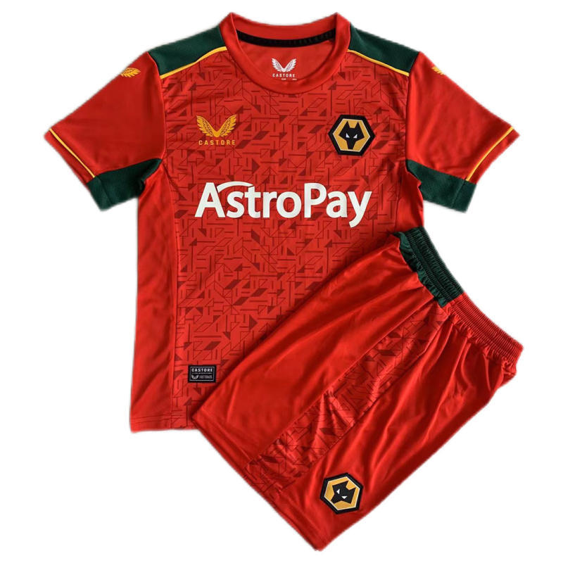 Kids Wolves Away Kit Jersey+Shorts 2023/24