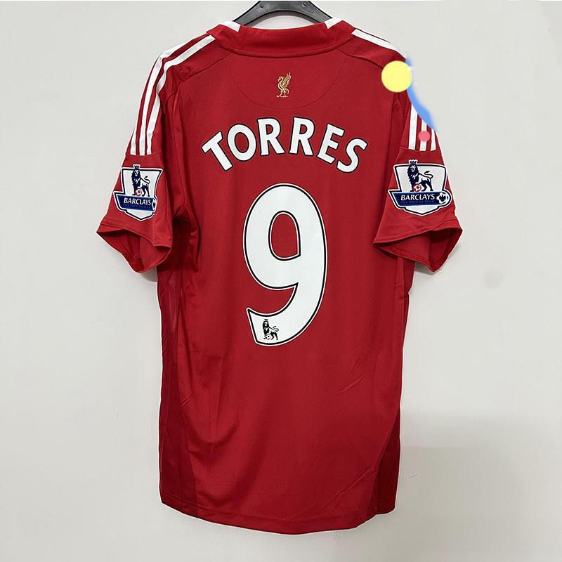 Liverpool Gerrard #8 Torres #9 Retro Jersey Home 2008/09