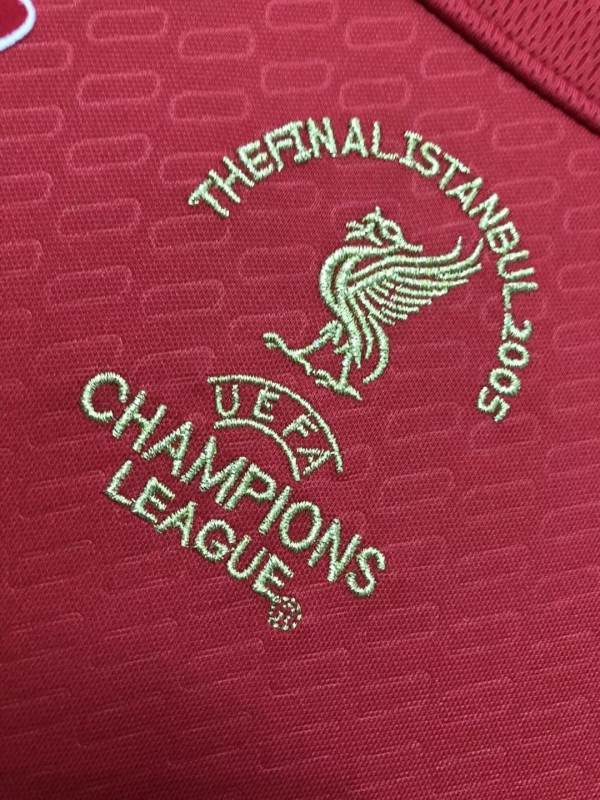 Liverpool Gerrard #8 Retro UCL Final Jersey 2005