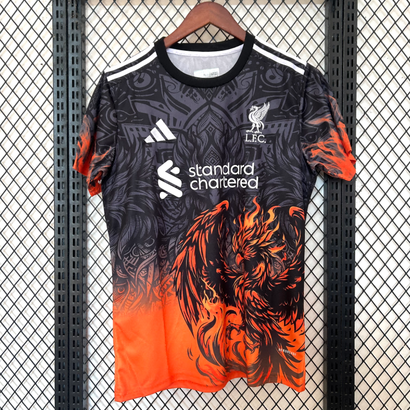2025/2026 Liverpool Phoenix Black and Blue Fan Edition Football Shirt