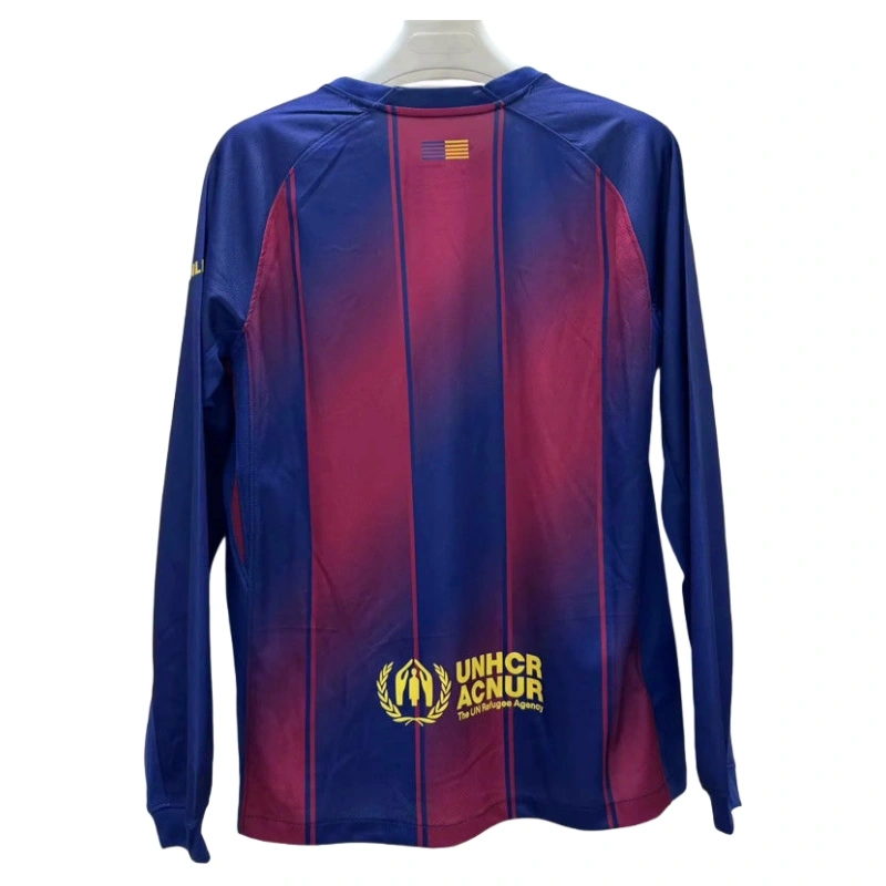 Barcelona Home Long Sleeve Soccer jerseys 2025-26 Fan Version