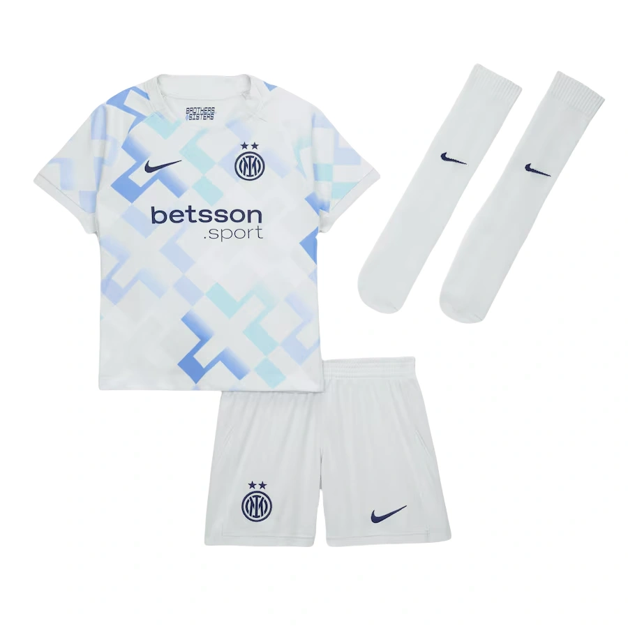 Kids Inter Milan Away Kit 2025-26 (Jersey+Shorts+Socks)