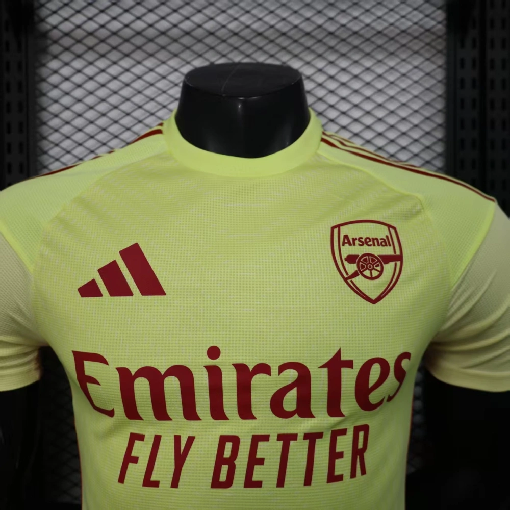 Arsenal Goalkeeper Shirt Soccer Jersey 2025-26 player version--Yellow