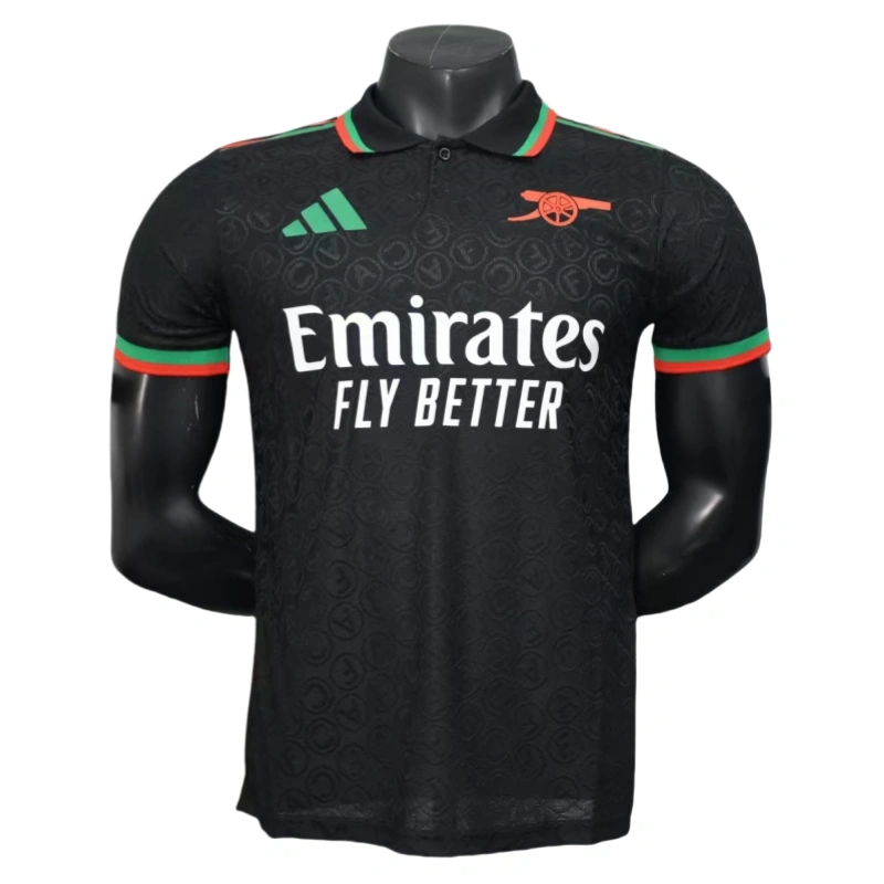 Arsenal POLO Shirt Football Jersey Player Version 25-26--Black