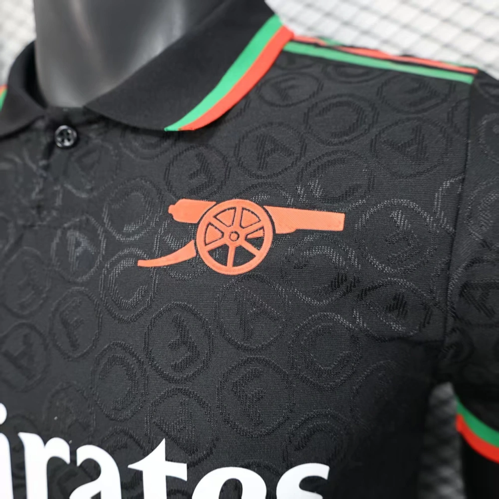 Arsenal POLO Shirt Football Jersey Player Version 25-26--Black