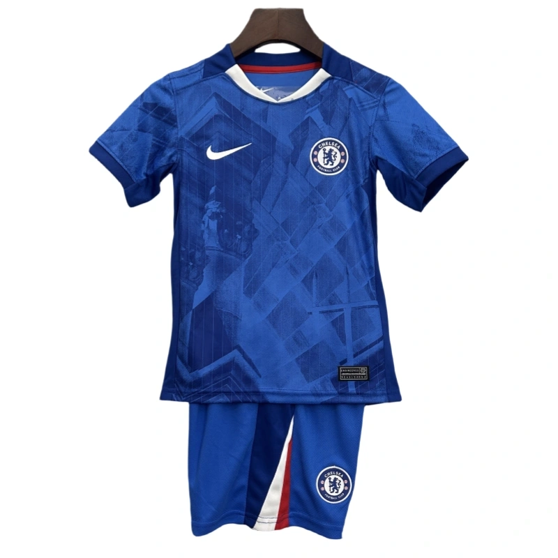 Kids Chelsea Home Soccer Kits 25-26