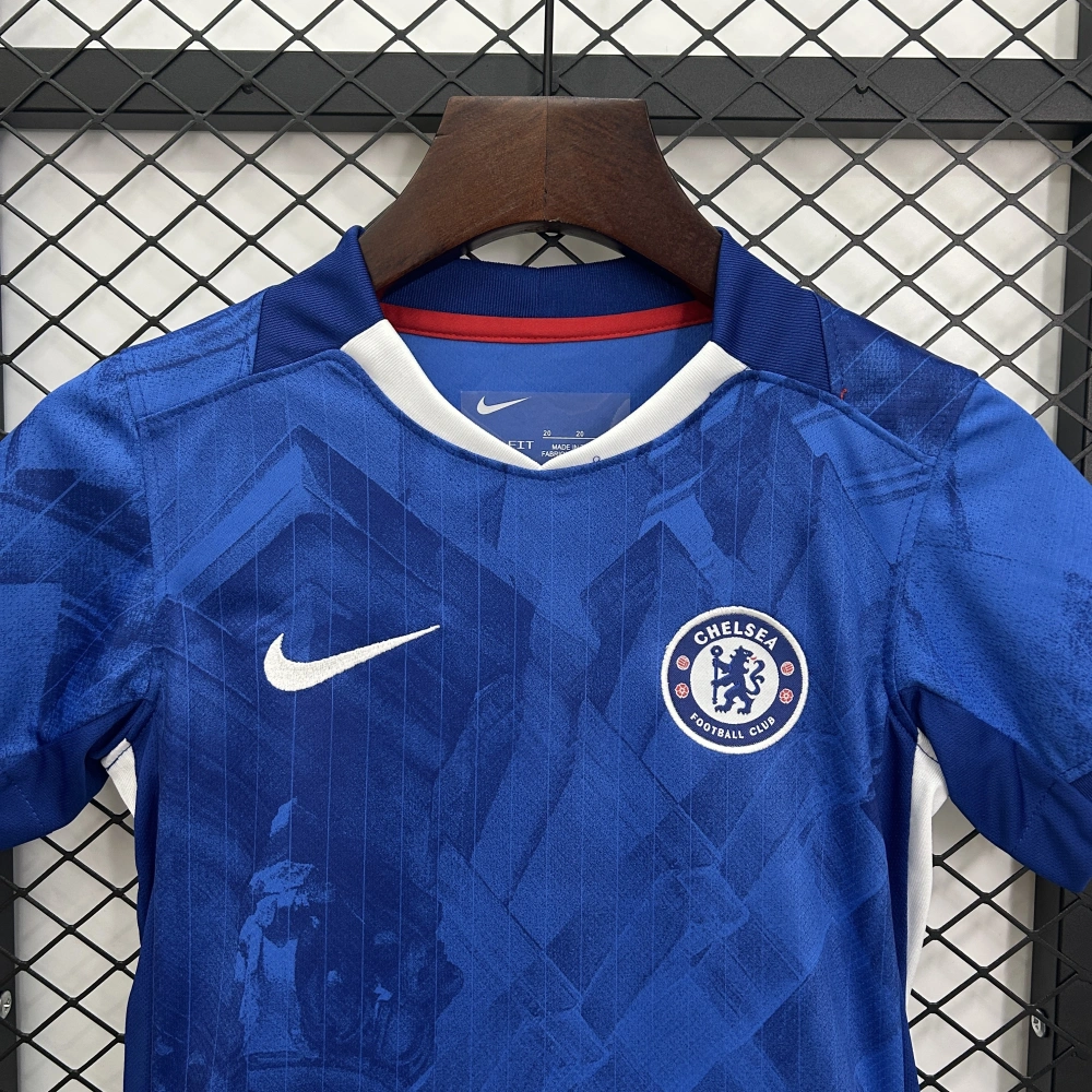 Kids Chelsea Home Delap 9 Soccer Kits 25-26 (Jersey+Shorts+Socks)