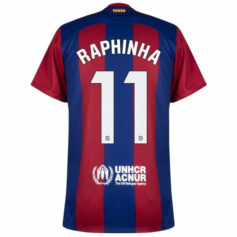Barcelona Home Raphinha 11 Shirt 2023-2024 (La Liga) Size S-XXL Non-Customize
