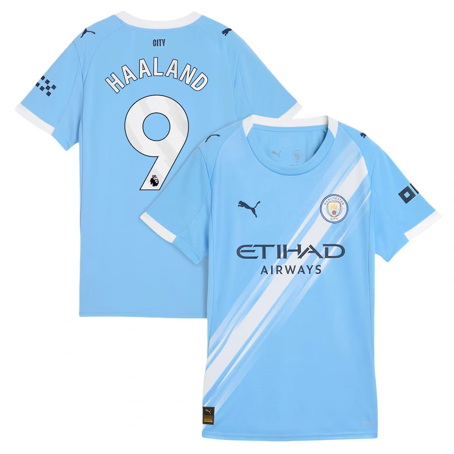 Manchester City Home Haaland 9 Shirt 2025-2026 fans version/ Player version Non-Customize