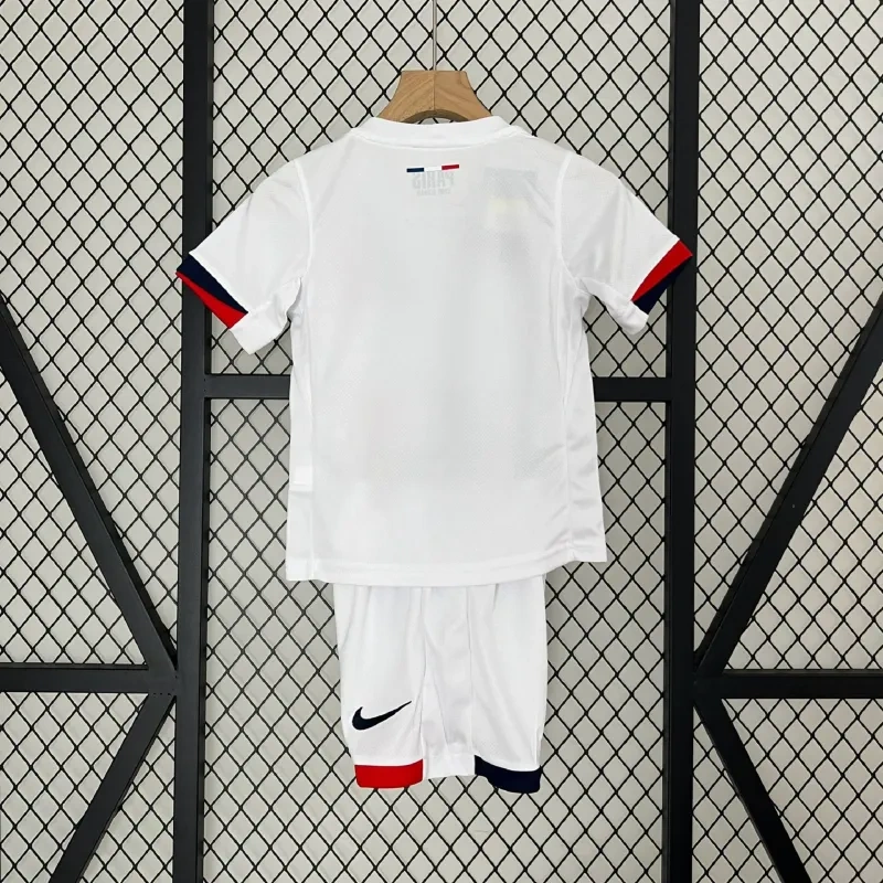 24-25 PSG Saint-Germain Away Soccer Kids Kit Jersey+Shorts