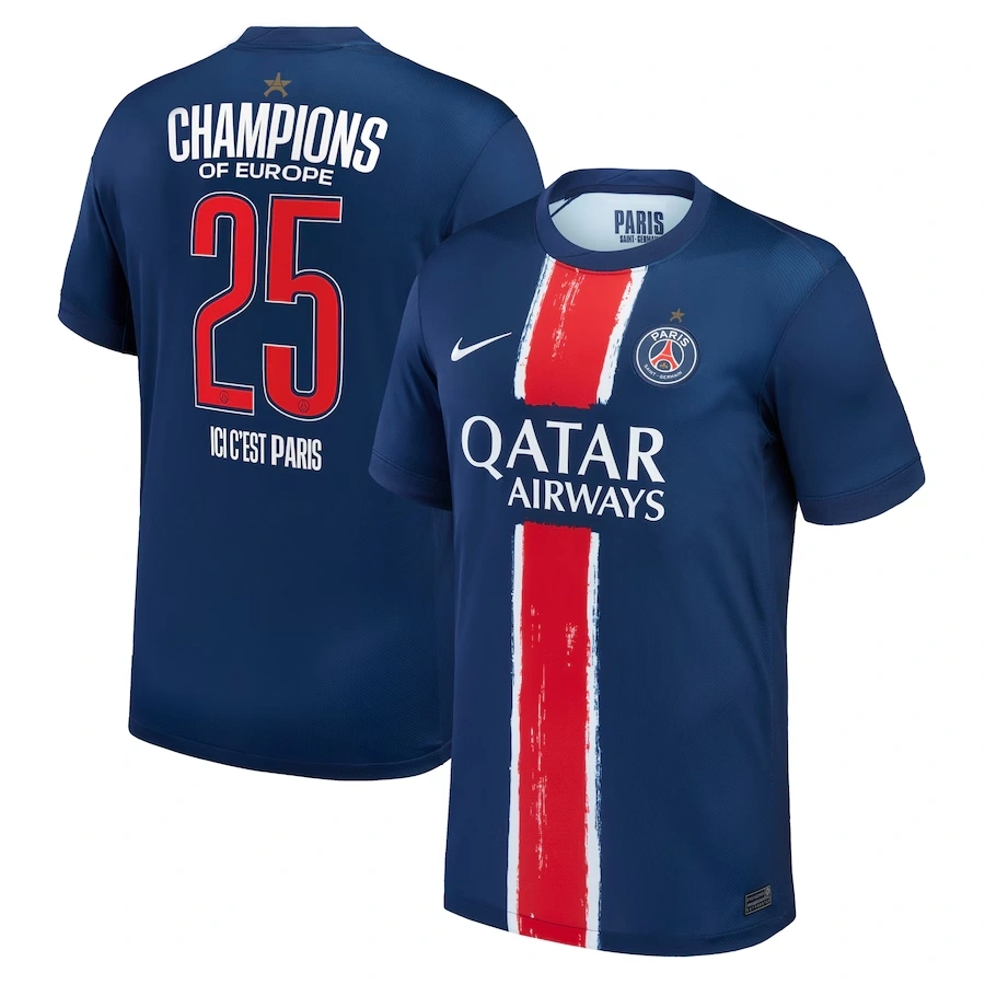 Special Edition PSG Home Stadium Shirt Champions of Europe 2025 Player Version /  Fan Version