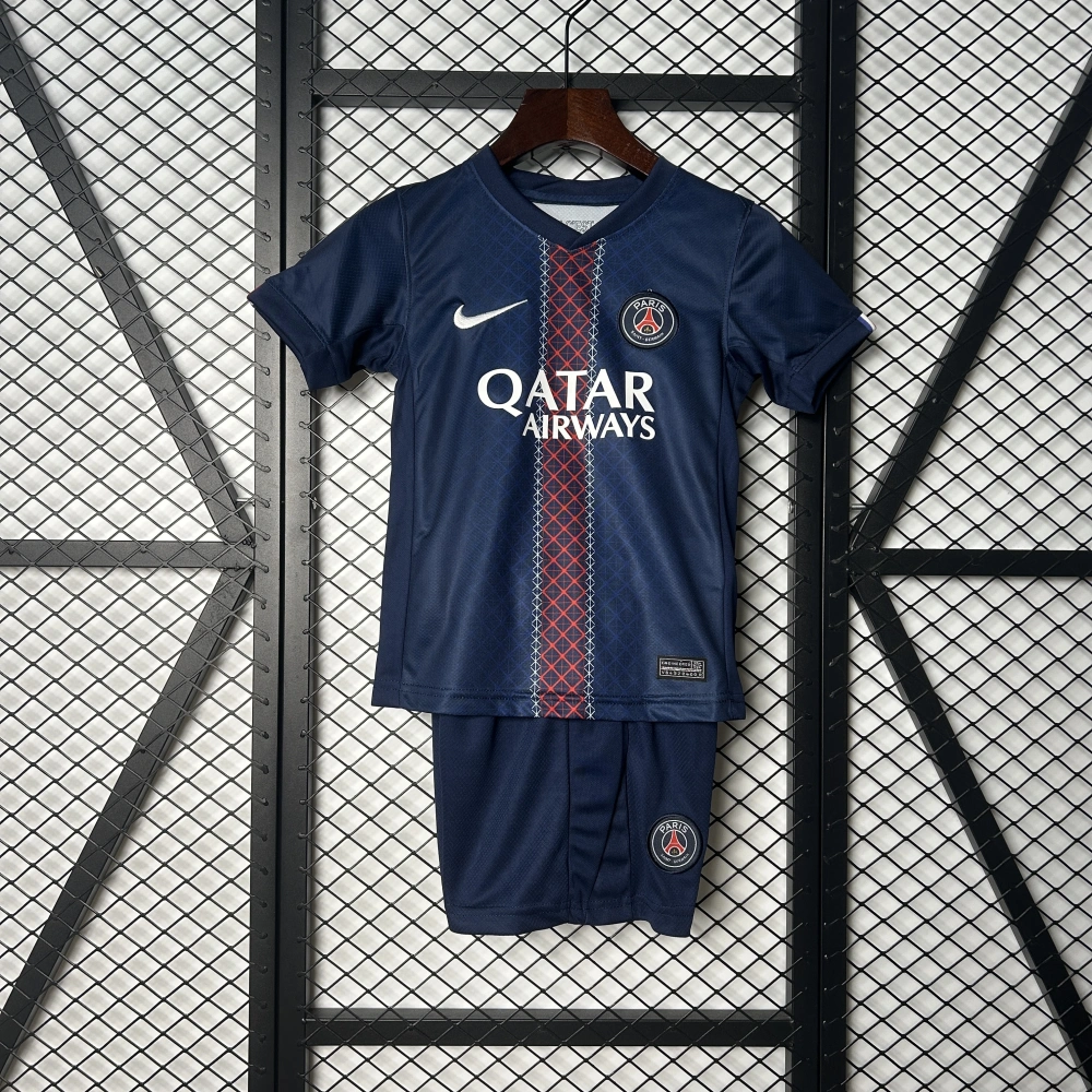 Kids PSG Custom Home Soccer Kits 2025-26