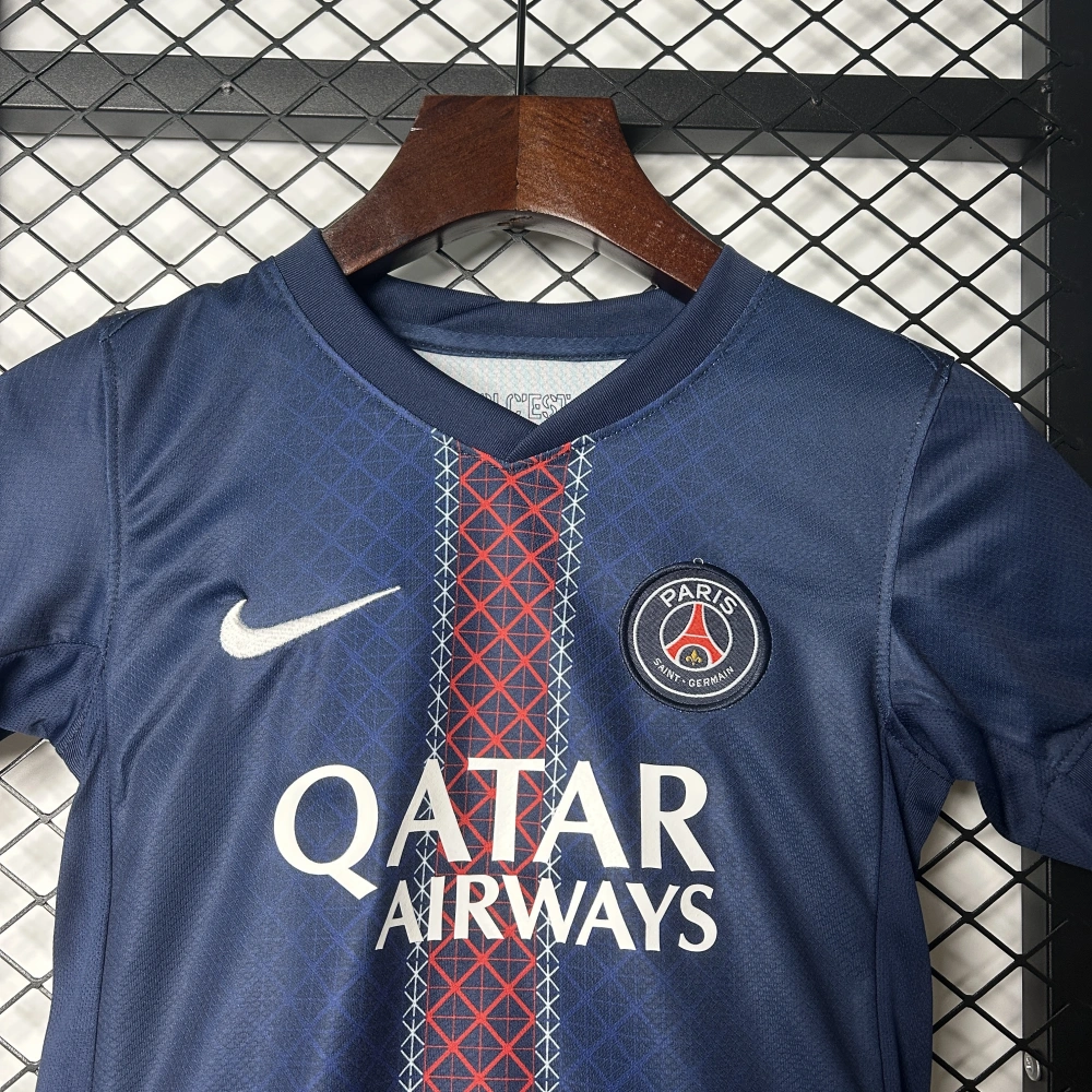 Kids PSG Custom Home Soccer Kits 2025-26