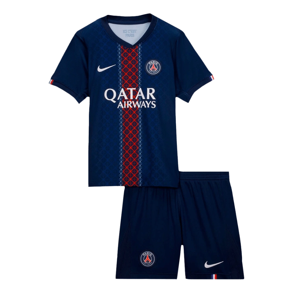 Kids PSG Custom Home Soccer Kits 2025-26